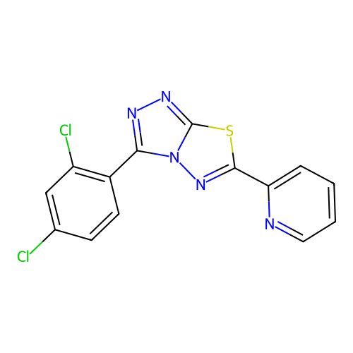 3-(2,4-Dichlorophenyl)-6-(pyridin-2-yl)[1,2,4]triazolo[3,4-b][1,3,4]thiadiazole structure