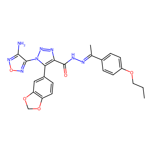 C23H22N8O5 structure