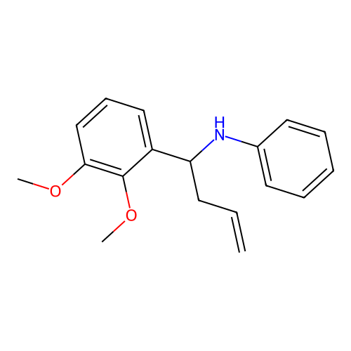 N-[1-(2,3-dimethoxyphenyl)but-3-enyl]aniline structure