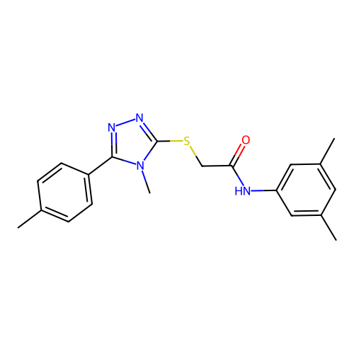 N-(3,5-dimethylphenyl)-2-{[4-methyl-5-(4-methylphenyl)-4H-1,2,4-triazol-3-yl]sulfanyl}acetamide structure