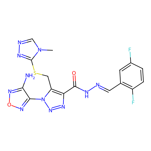 C16H13F2N11O2S structure
