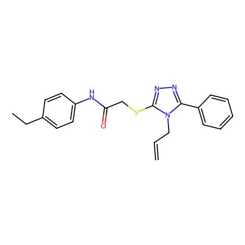 N-(4-ethylphenyl)-2-{[5-phenyl-4-(prop-2-en-1-yl)-4H-1,2,4-triazol-3-yl]sulfanyl}acetamide structure