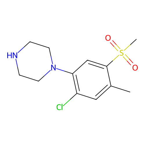 1-[2-Chloro-4-methyl-5-(methylsulfonyl)phenyl]piperazine structure
