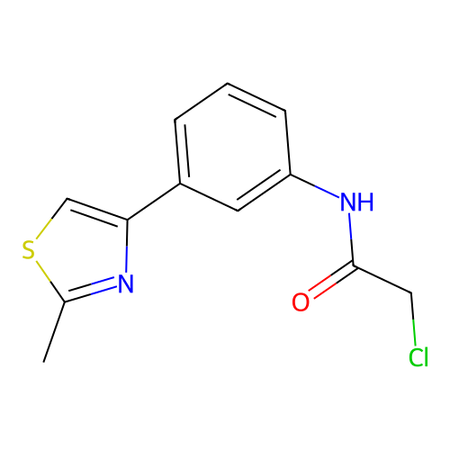2-chloro-N-[3-(2-methyl-1,3-thiazol-4-yl)phenyl]acetamide structure