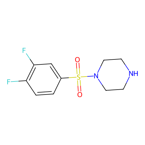 1-(3,4-Difluoro-benzenesulfonyl)-piperazine structure