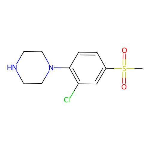 1-[2-Chloro-4-(methylsulfonyl)phenyl]piperazine structure