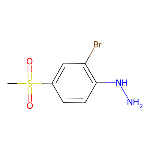 (2-Bromo-4-(methylsulfonyl)phenyl)hydrazine structure