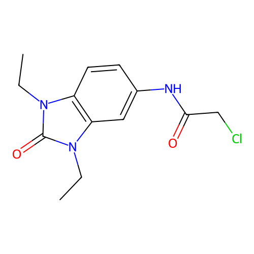 2-Chloro-N-(1,3-diethyl-2-oxo-2,3-dihydro-1H-benzoimidazol-5-yl)-acetamide structure