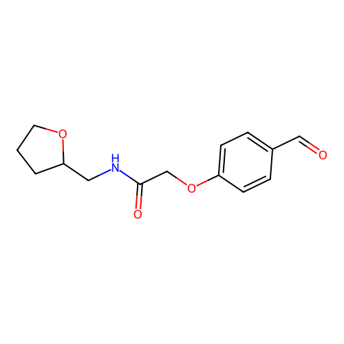 2-(4-Formyl-phenoxy)-N-(tetrahydro-furan-2-ylmethyl)-acetamide structure