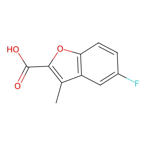 5-Fluoro-3-methylbenzofuran-2-carboxylic acid structure