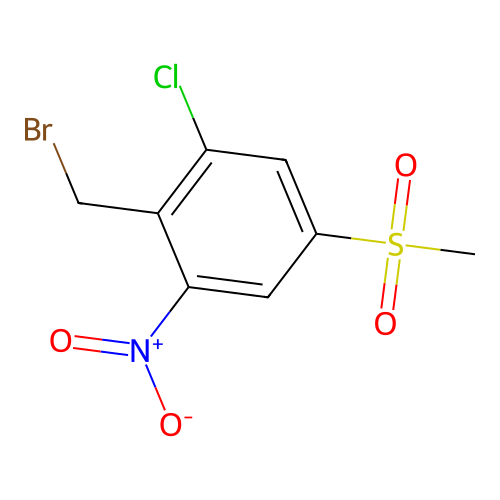2-(Bromomethyl)-1-chloro-5-(methylsulfonyl)-3-nitrobenzene structure