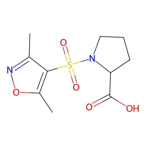 1-(3,5-Dimethyl-isoxazole-4-sulfonyl)-pyrrolidine-2-carboxylic acid structure