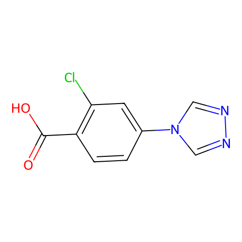 2-chloro-4-(4H-1,2,4-triazol-4-yl)benzoic acid structure