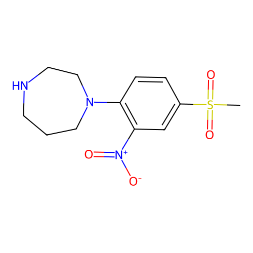 1-(4-(Methylsulfonyl)-2-nitrophenyl)-1,4-diazepane structure
