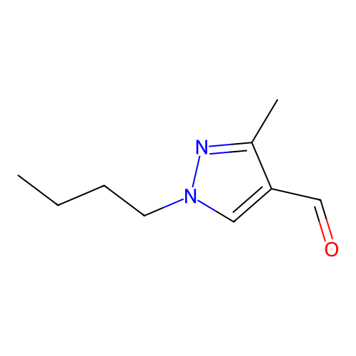 1-Butyl-3-methyl-1H-pyrazole-4-carbaldehyde structure