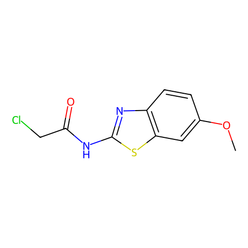 2-chloro-N-(6-methoxy-1,3-benzothiazol-2-yl)acetamide structure