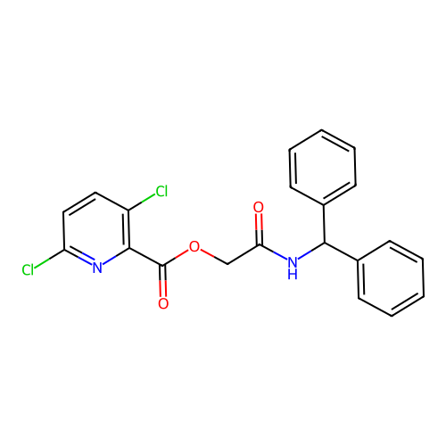 [(Diphenylmethyl)carbamoyl]methyl 3,6-dichloropyridine-2-carboxylate structure