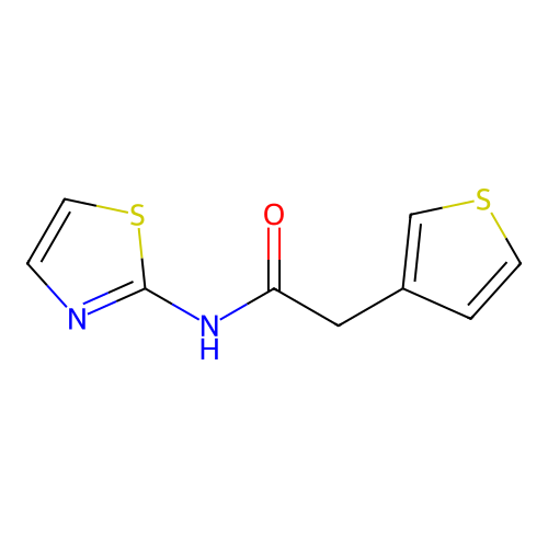N-(2-Thiazolyl)-2-(3-thienyl)acetamide structure