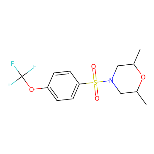 2,6-Dimethyl-4-{[4-(trifluoromethoxy)phenyl]sulfonyl}morpholine structure