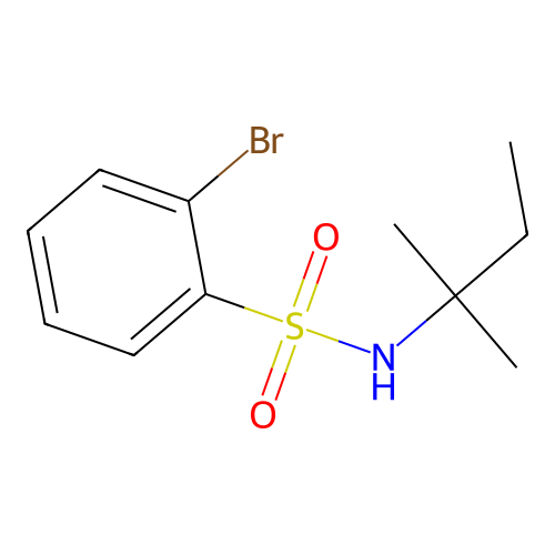 2-bromo-N-(1,1-dimethylpropyl)benzenesulfonamide structure