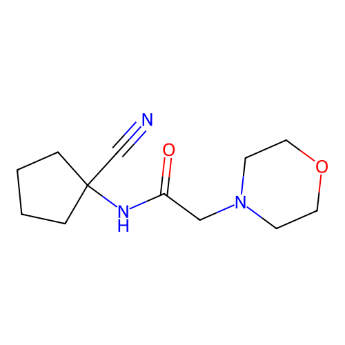 N-(1-cyanocyclopentyl)-2-(morpholin-4-yl)acetamide structure