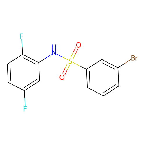 3-bromo-N-(2,5-difluorophenyl)benzenesulfonamide structure