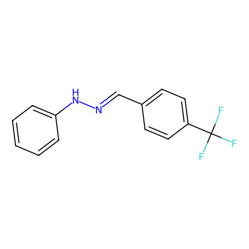 (e)-1-Phenyl-2-(4-(trifluoromethyl)-benzylidene)hydrazine structure