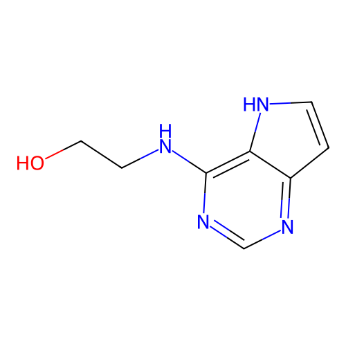Ethanol, 2-(5H-pyrrolo(3,2-d)pyrimidin-4-ylamino)- structure