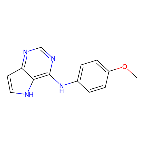 5H-Pyrrolo(3,2-d)pyrimidin-4-amine, N-(p-methoxyphenyl)- structure