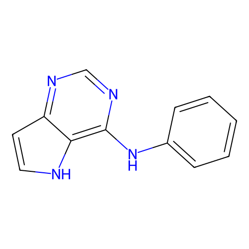 5H-Pyrrolo(3,2-d)pyrimidin-4-amine, N-phenyl- structure