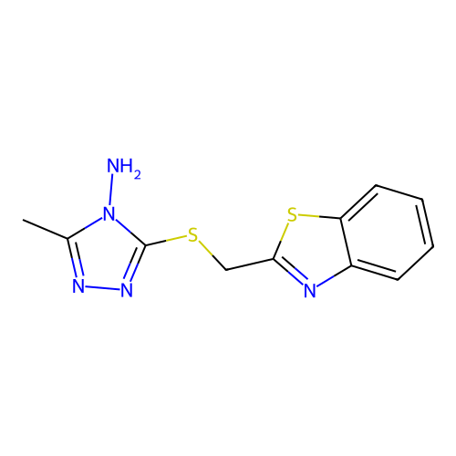 3-(1,3-Benzothiazol-2-ylmethylsulfanyl)-5-methyl-1,2,4-triazol-4-amine structure
