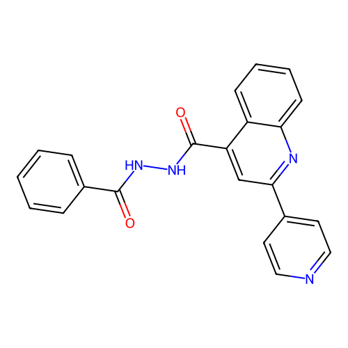 N'-[2-(pyridin-4-yl)quinoline-4-carbonyl]benzohydrazide structure