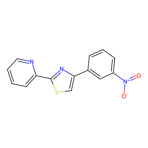 2-[4-(3-Nitrophenyl)-1,3-thiazol-2-yl]pyridine structure