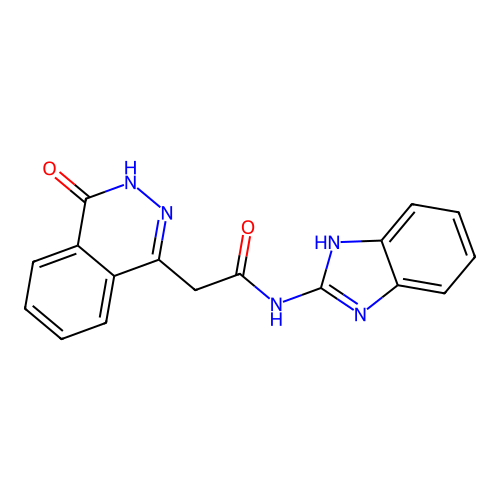 N-(1H-benzimidazol-2-yl)-2-(4-hydroxyphthalazin-1-yl)acetamide structure