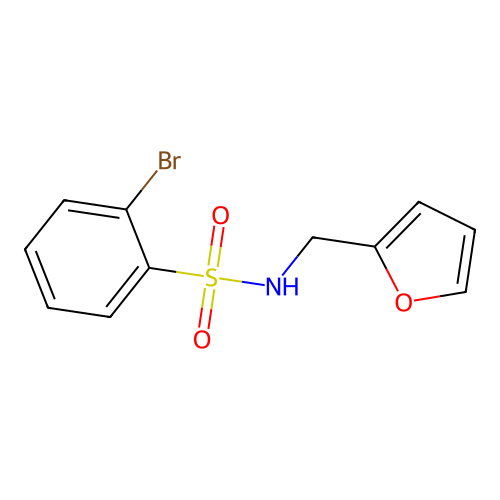 2-bromo-N-(furan-2-ylmethyl)benzenesulfonamide structure