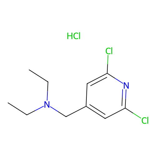 N-[(2,6-dichloro-4-pyridinyl)methyl]-N-ethylethanamine;hydrochloride structure