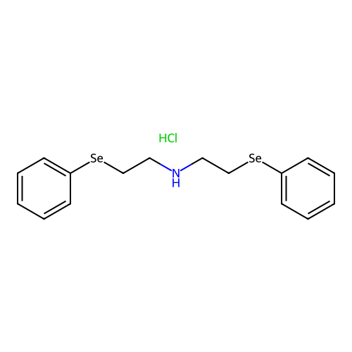 2-phenylselanyl-N-(2-phenylselanylethyl)ethanamine;hydrochloride structure