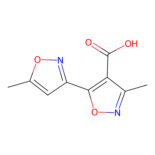 3',5-Dimethyl-3,5'-biisoxazole-4'-carboxylic acid structure