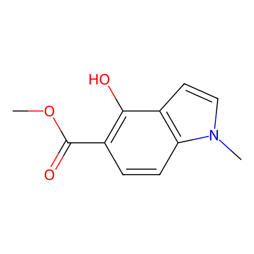 Methyl 4-hydroxy-1-methyl-indole-5-carboxylate structure