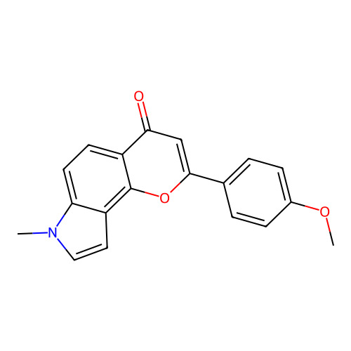 2-(4-Methoxyphenyl)-7-methyl-pyrano[2,3-e]indol-4-one structure
