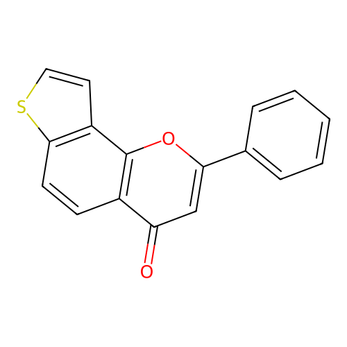 2-Phenylthieno[2,3-h]chromen-4-one structure
