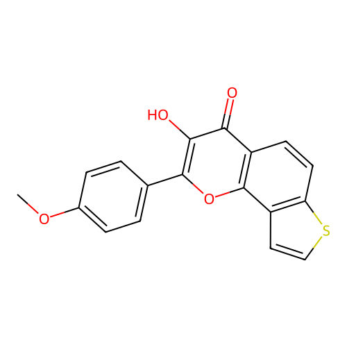 3-Hydroxy-2-(4-methoxyphenyl)thieno[2,3-h]chromen-4-one structure