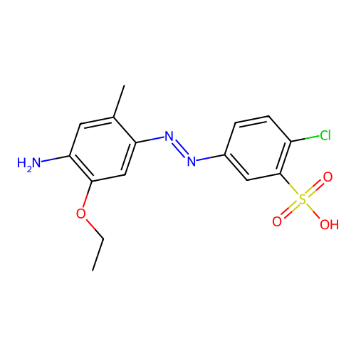 5-((4-Amino-5-ethoxy-o-tolyl)azo)-2-chlorobenzenesulphonic acid structure