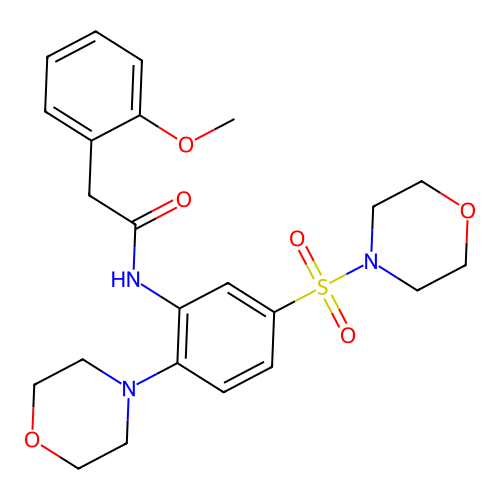 2-(2-Methoxyphenyl)-N-(2-morpholino-5-(morpholinosulfonyl)phenyl)acetamide structure