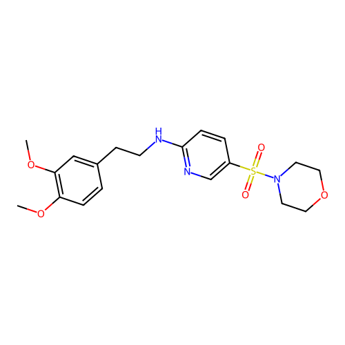 4-[(6-{[2-(3,4-Dimethoxyphenyl)ethyl]amino}-3-pyridyl)sulfonyl]morpholine structure