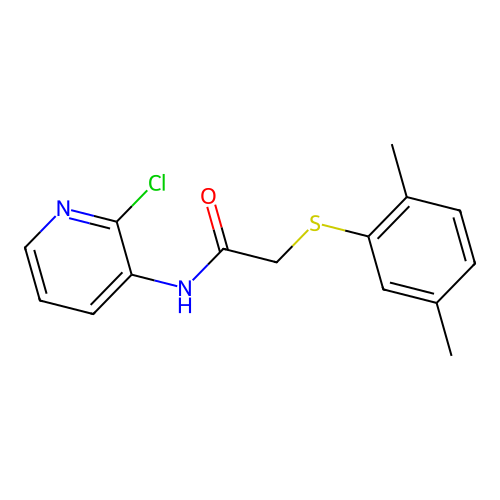 N-(2-chloropyridin-3-yl)-2-(2,5-dimethylphenyl)sulfanylacetamide structure
