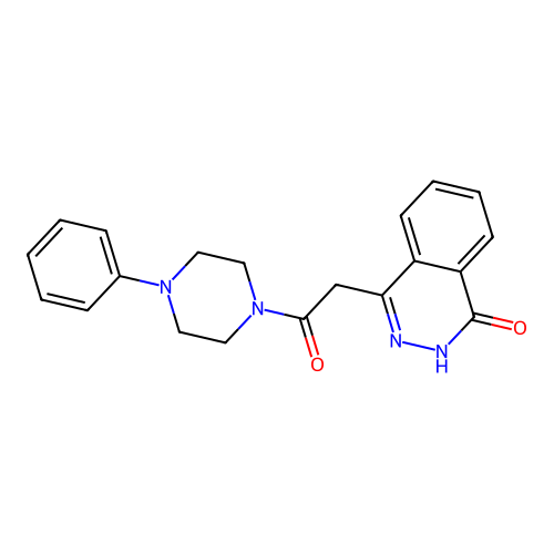 2-(4-Hydroxyphthalazin-1-yl)-1-(4-phenylpiperazin-1-yl)ethanone structure