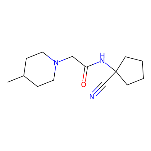 N-(1-cyanocyclopentyl)-2-(4-methylpiperidin-1-yl)acetamide structure