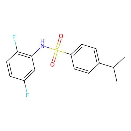N-(2,5-difluorophenyl)-4-isopropylbenzenesulfonamide structure