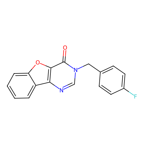 3-(4-fluorobenzyl)benzofuro[3,2-d]pyrimidin-4(3H)-one structure
